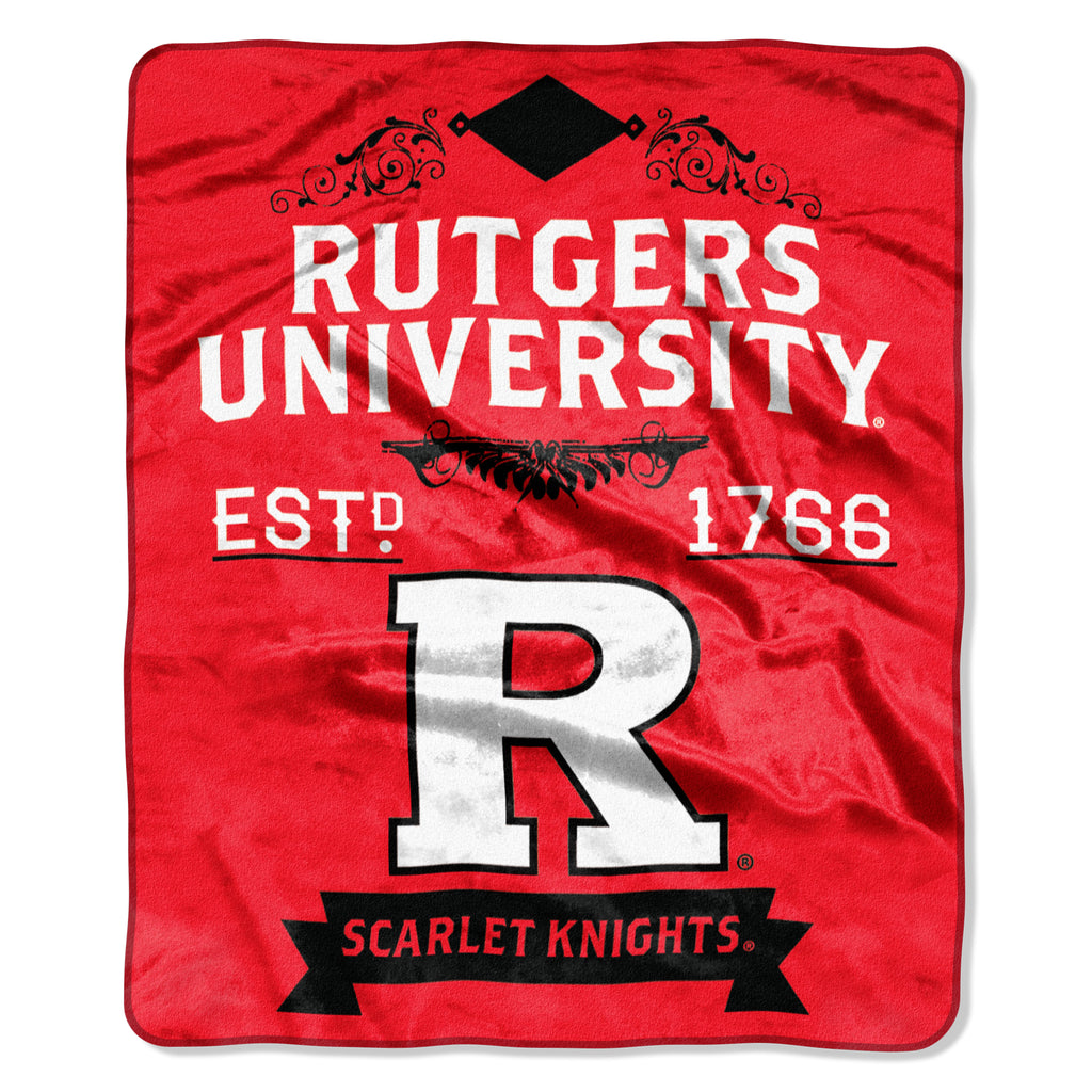 Rutgers Scarlet Knights 50" x 60" Label Royal Plush Throw Blanket