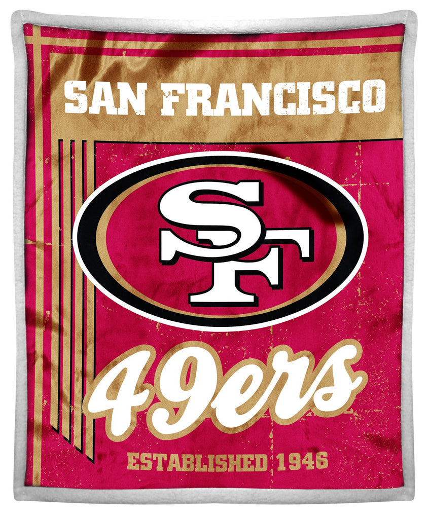 San Francisco 49ers Old School Mink Sherpa