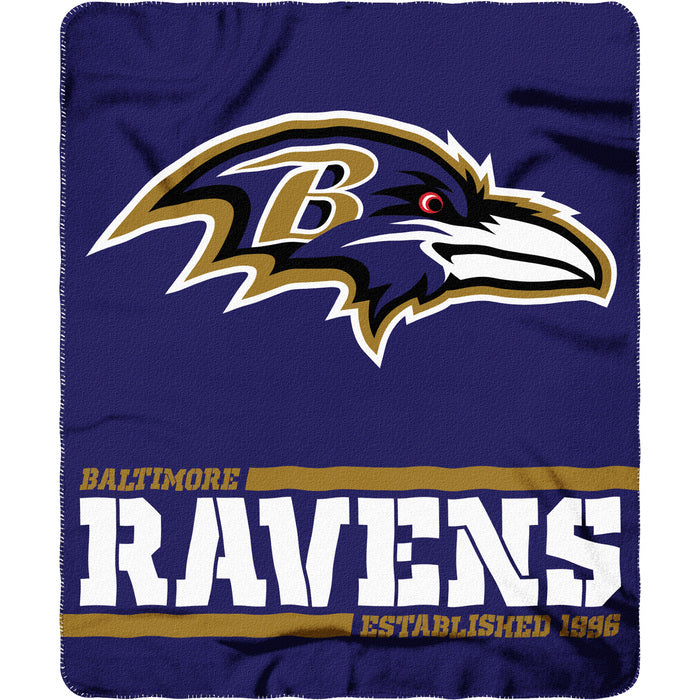 Baltimore Ravens 50" x 60" Split Wide Fleece Throw Blanket