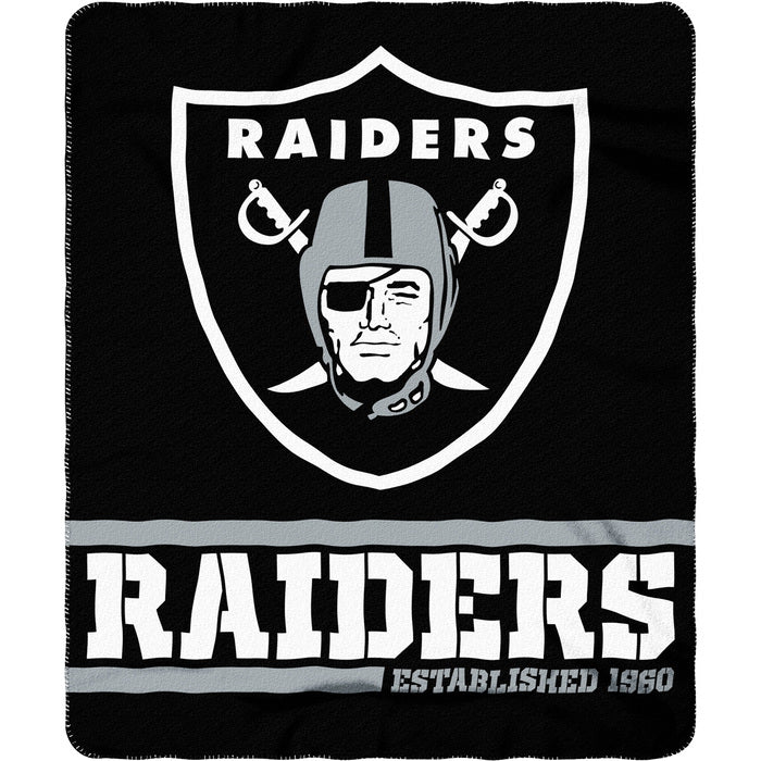 Las Vegas Raiders 50" x 60" Split Wide Fleece Throw Blanket