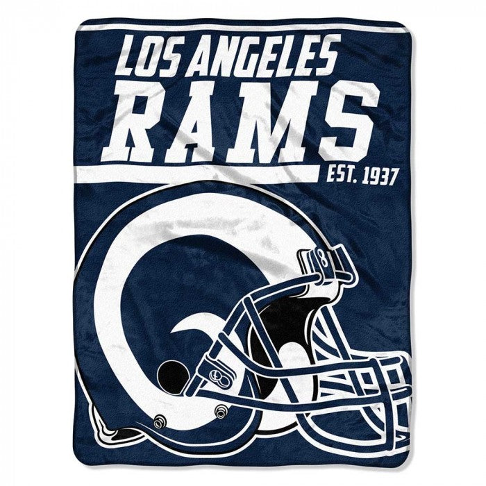 Los Angeles Rams 50" x 60" 40-Yard Dash Micro Raschel Throw Blanket