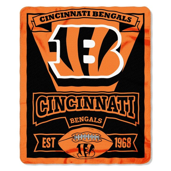 Cincinnati Bengals 50" x 60" Marque Fleece Throw