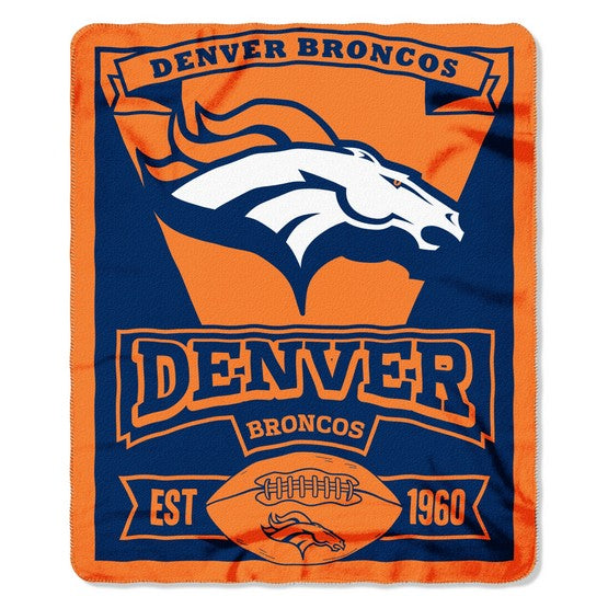 Denver Broncos 50" x 60" Marque Fleece Throw