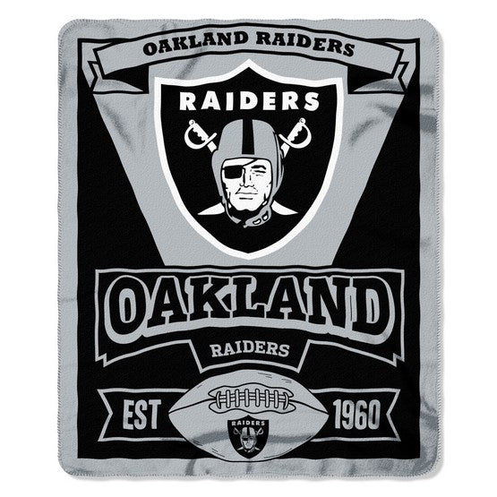 Oakland Raiders 50" x 60" Marque Fleece Throw