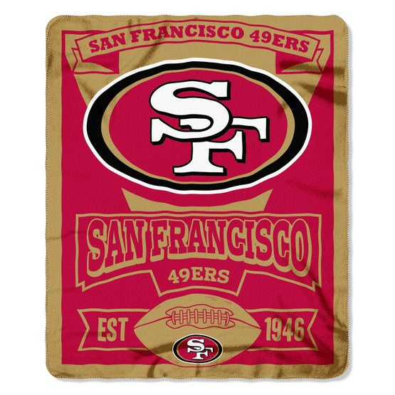 San Francisco 49ers 50" x 60" Marque Fleece Throw