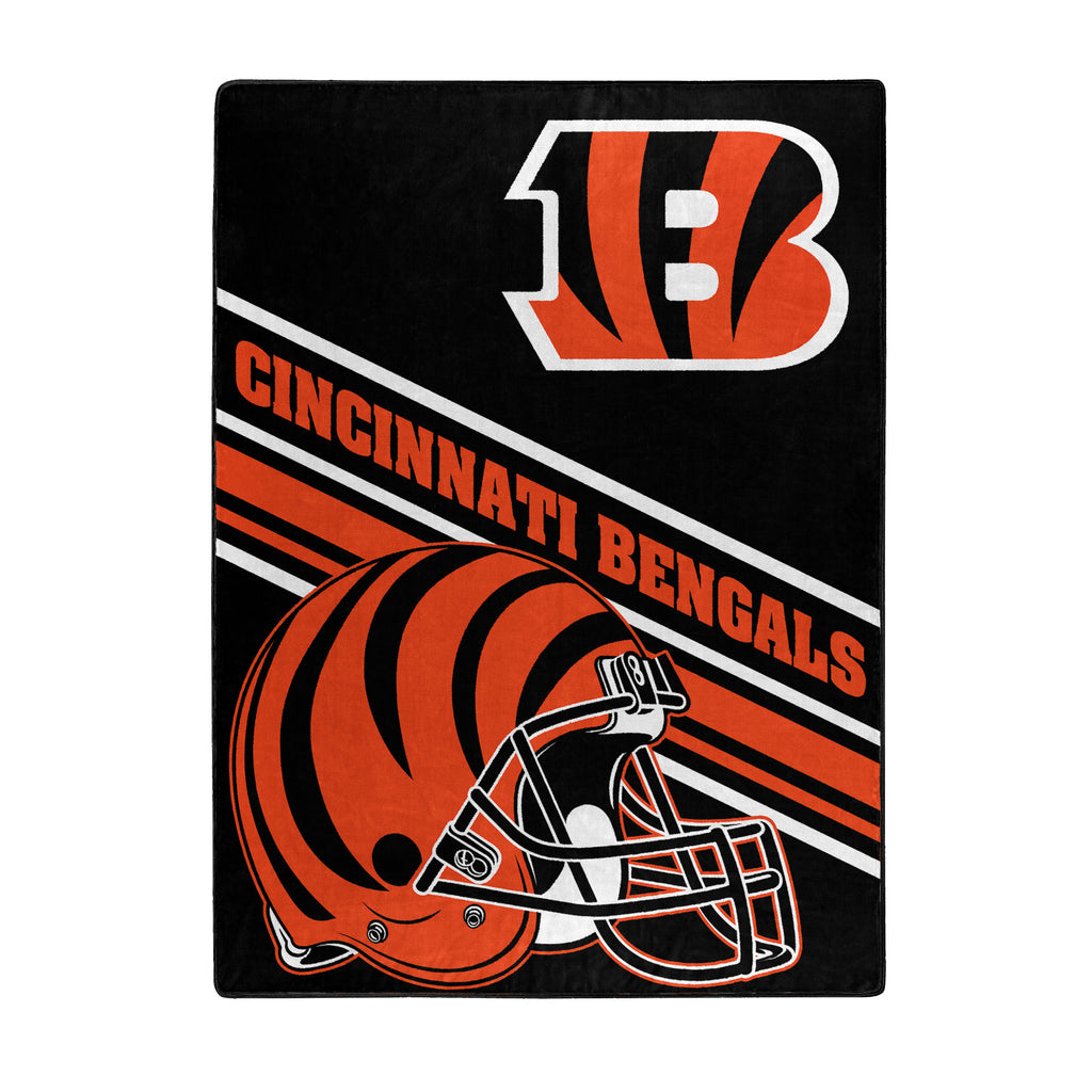 Cincinnati Bengals 60" x 80" Slant Royal Plush Blanket