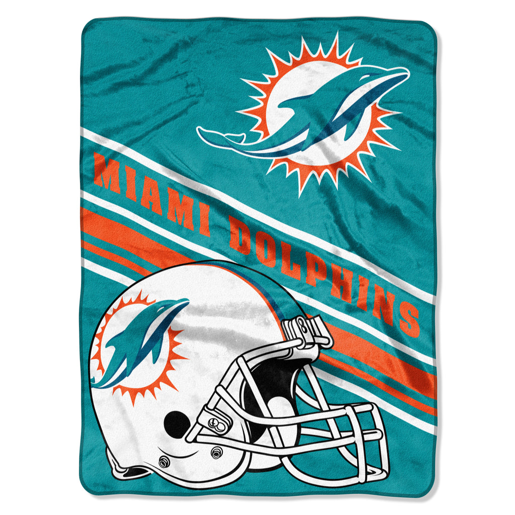 Miami Dolphins 60" x 80" Slant Royal Plush Blanket