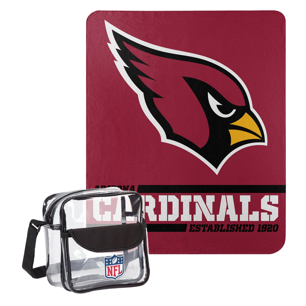 Arizona Cardinals Dream Team Tote with 50" x 60" Fleece Throw Blanket