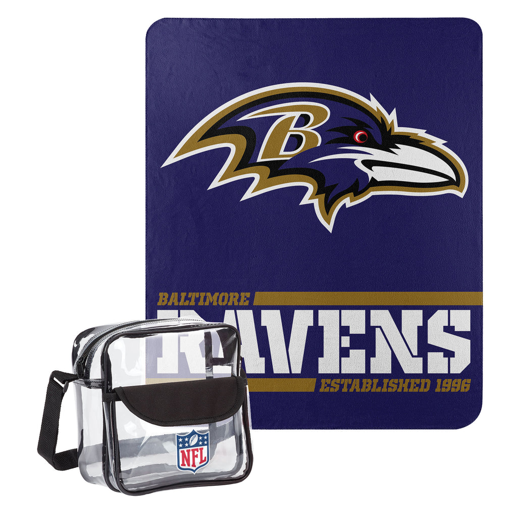 Baltimore Ravens Dream Team Tote with 50" x 60" Fleece Throw Blanket
