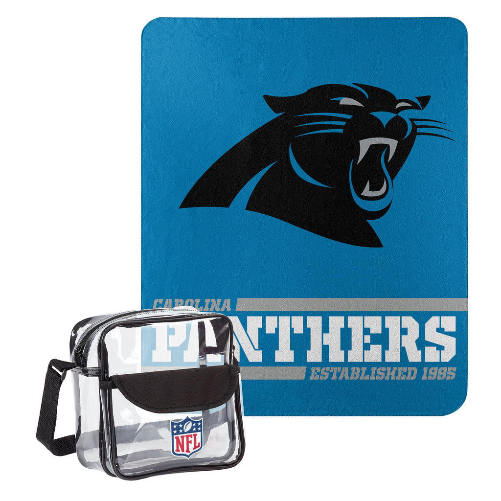 Carolina Panthers Dream Team Tote with 50" x 60" Fleece Throw Blanket