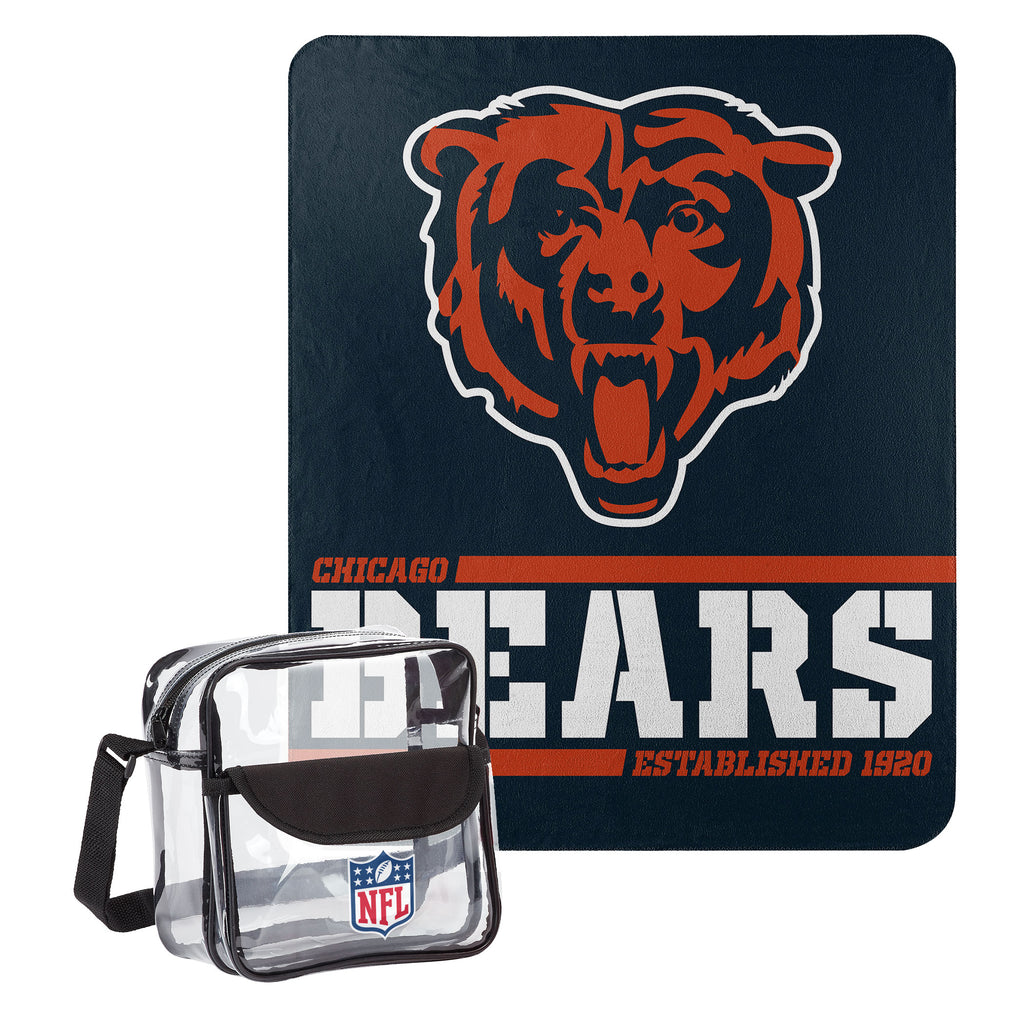 Chicago Bears Dream Team Tote with 50" x 60" Fleece Throw Blanket