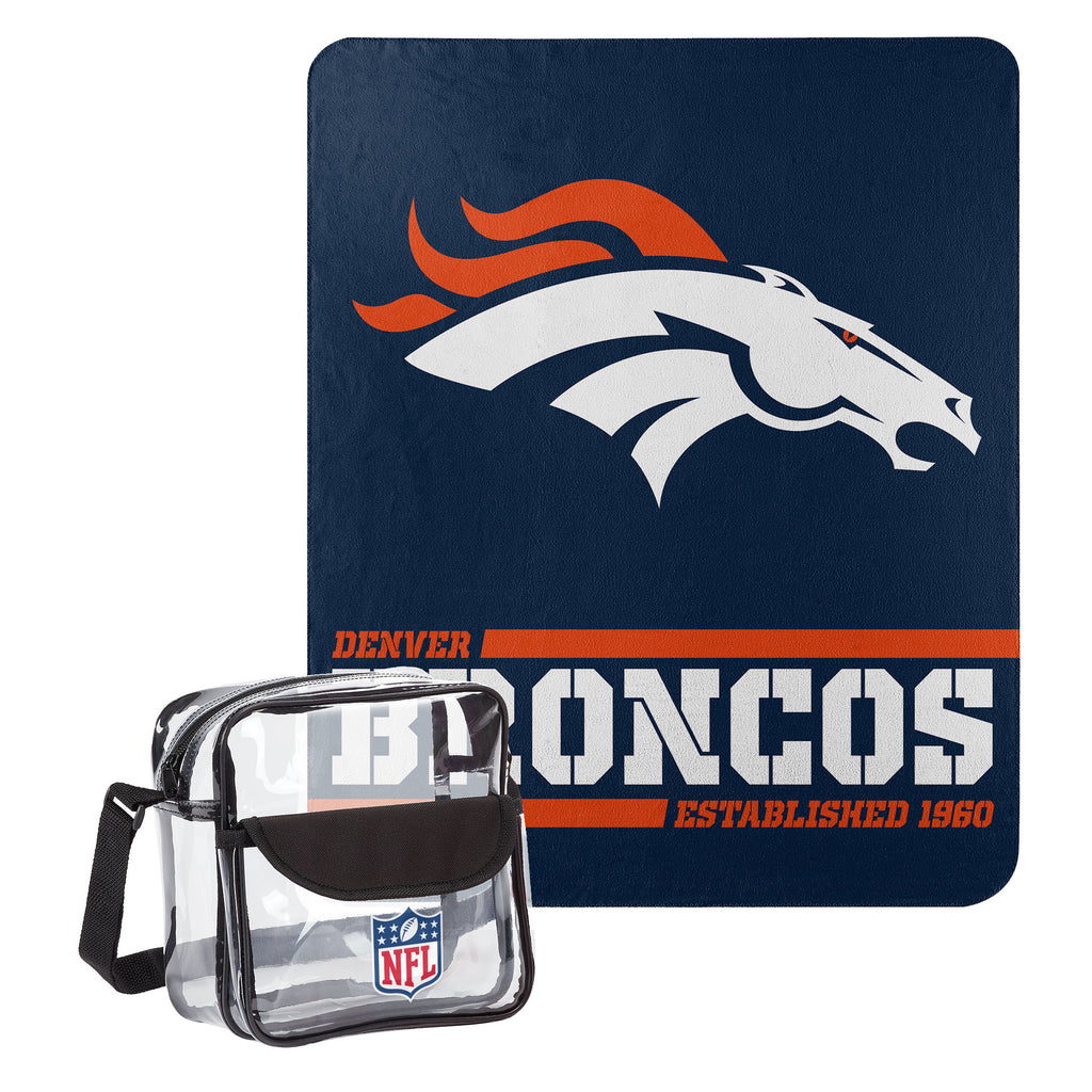 Denver Broncos Dream Team Tote with 50" x 60" Fleece Throw Blanket