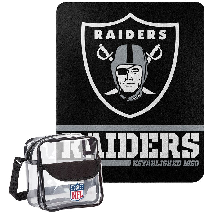 Las Vegas Raiders Dream Team Tote with 50" x 60" Fleece Throw Blanket