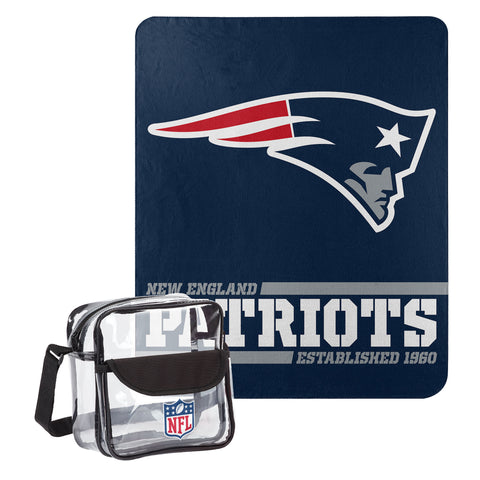 New England Patriots Dream Team Tote with 50" x 60" Fleece Throw Blanket