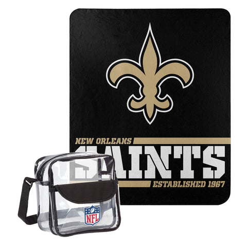 New Orleans Saints Dream Team Tote with 50" x 60" Fleece Throw Blanket