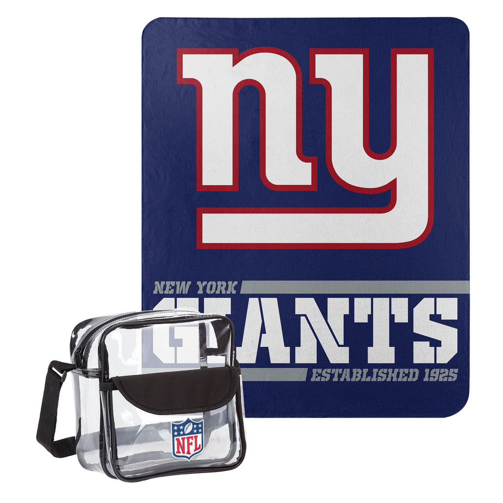 New York Giants Dream Team Tote with 50" x 60" Fleece Throw Blanket