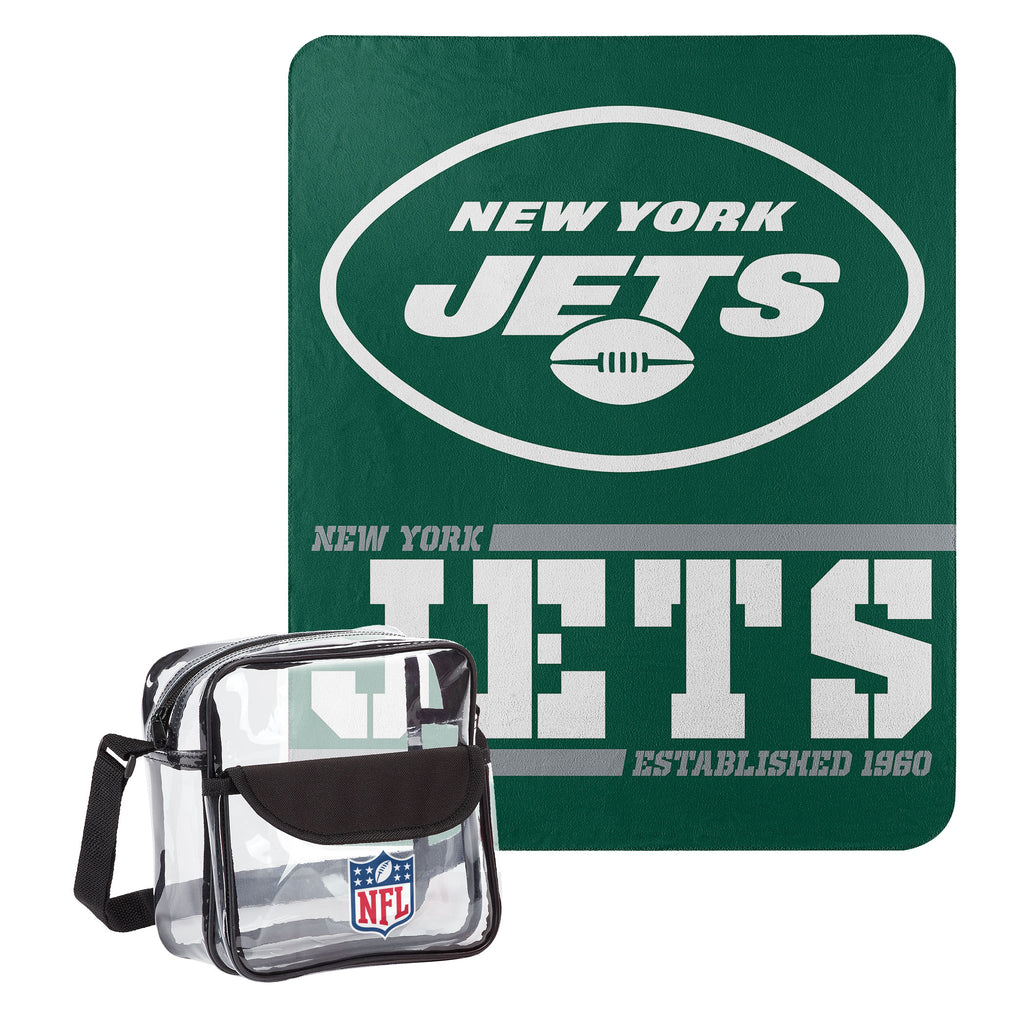 New York Jets Dream Team Tote with 50" x 60" Fleece Throw Blanket