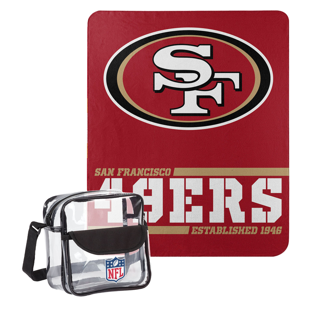 San Francisco 49ers Dream Team Tote with 50" x 60" Fleece Throw Blanket