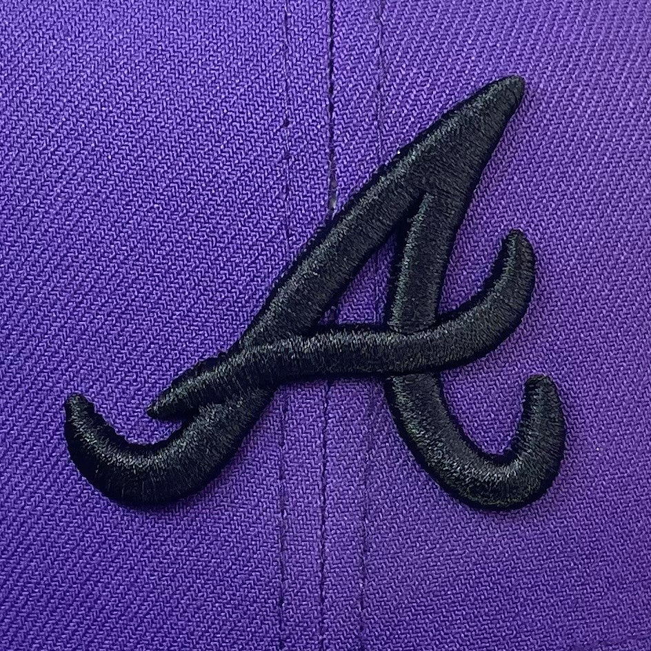 Purple Atlanta Braves 1995 World Series Ligature Logo Fitted Hat – Sports  World 165