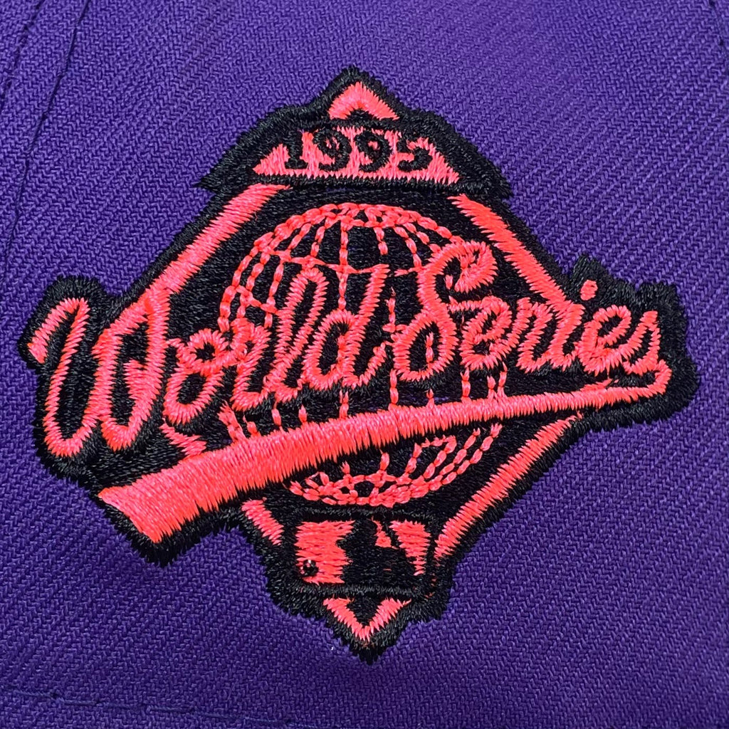 Purple Atlanta Braves 1995 World Series Ligature Logo Fitted Hat – Sports  World 165