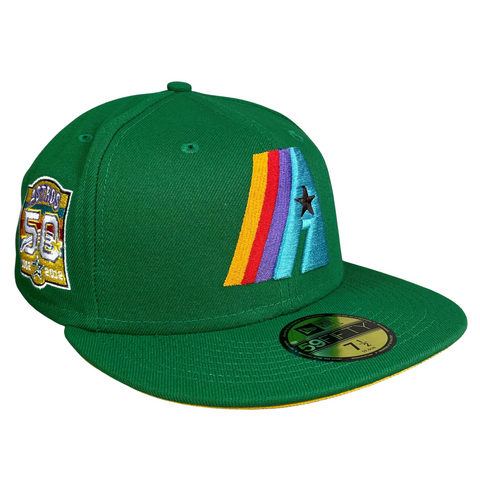 59FIFTY Houston Astros Kelly Green/Gold "Ninja Turtles" 2001 50th Anniversary Patch