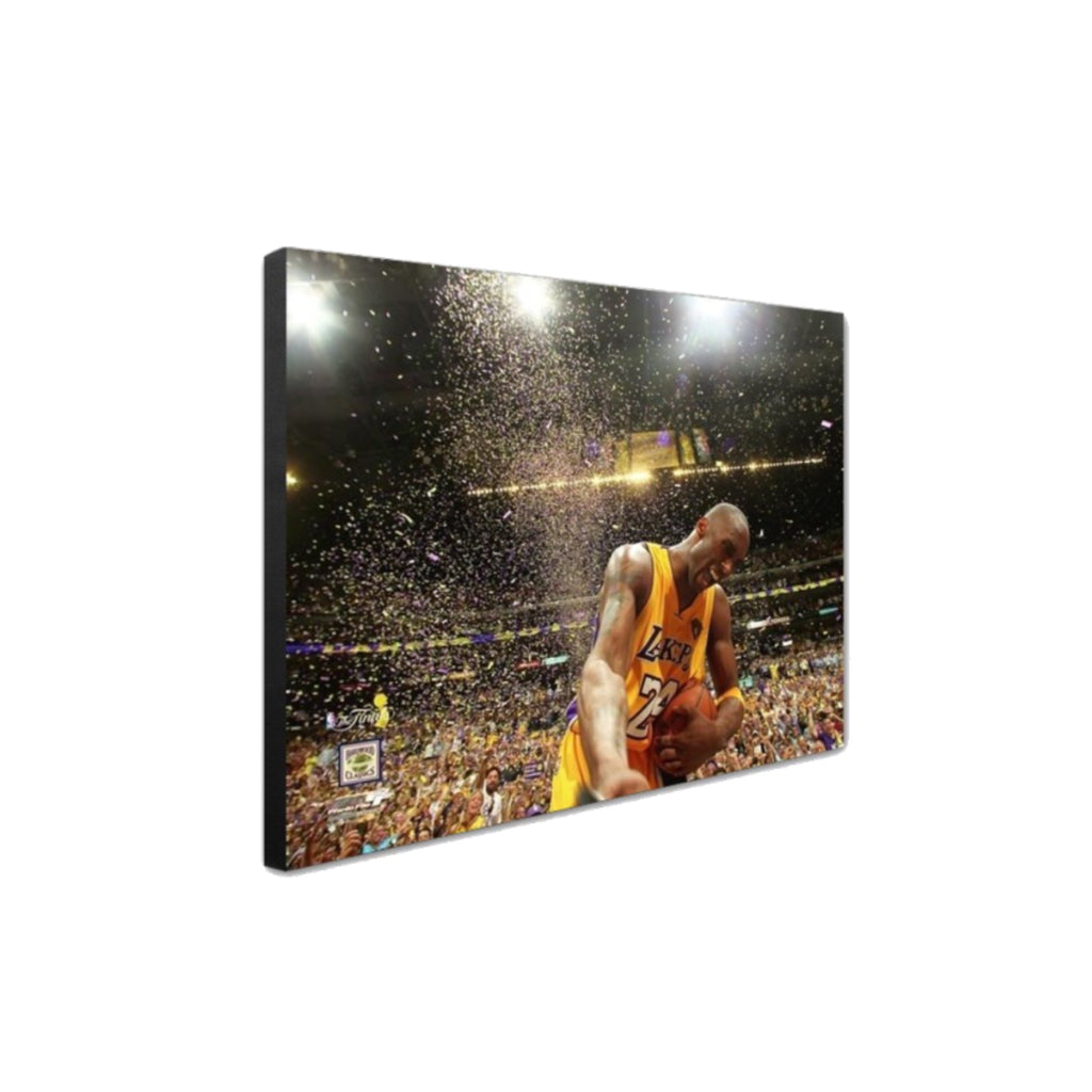 Los Angeles Lakers Kobe Bryant Premium Canvas Wrap - 2010 NBA Champs Confetti