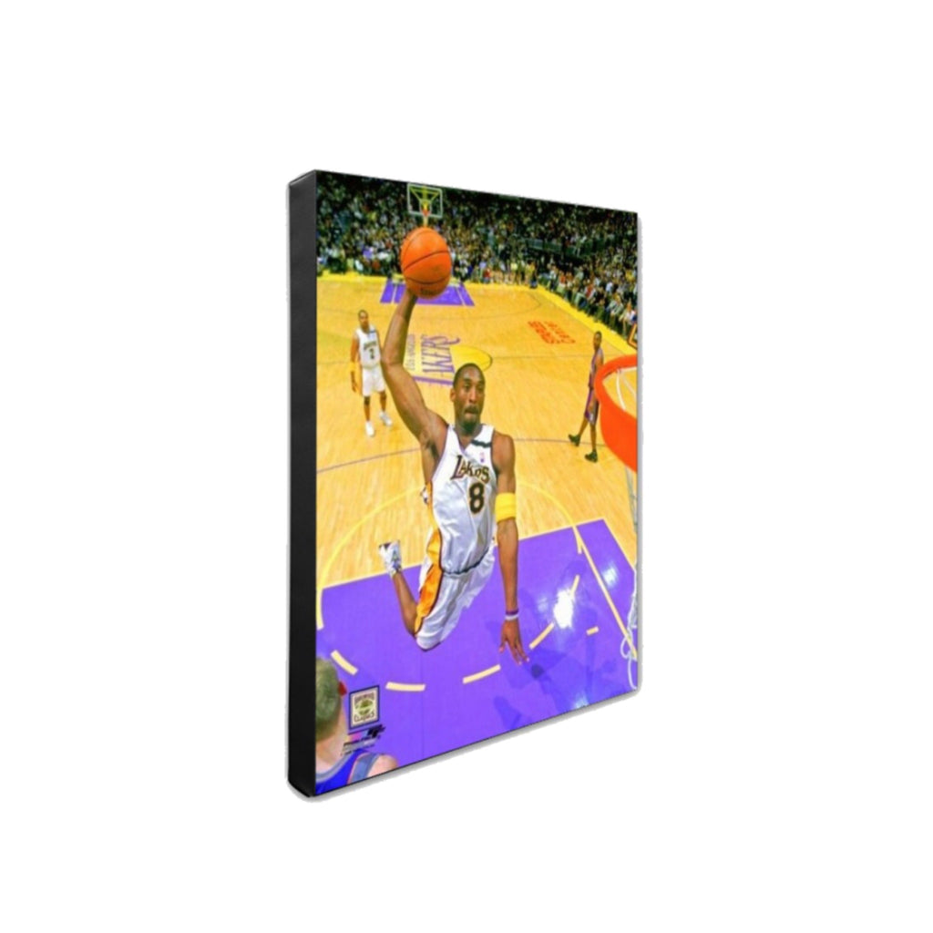 Los Angeles Lakers Kobe Bryant Premium Canvas Wrap - White Jersey Action Dunk