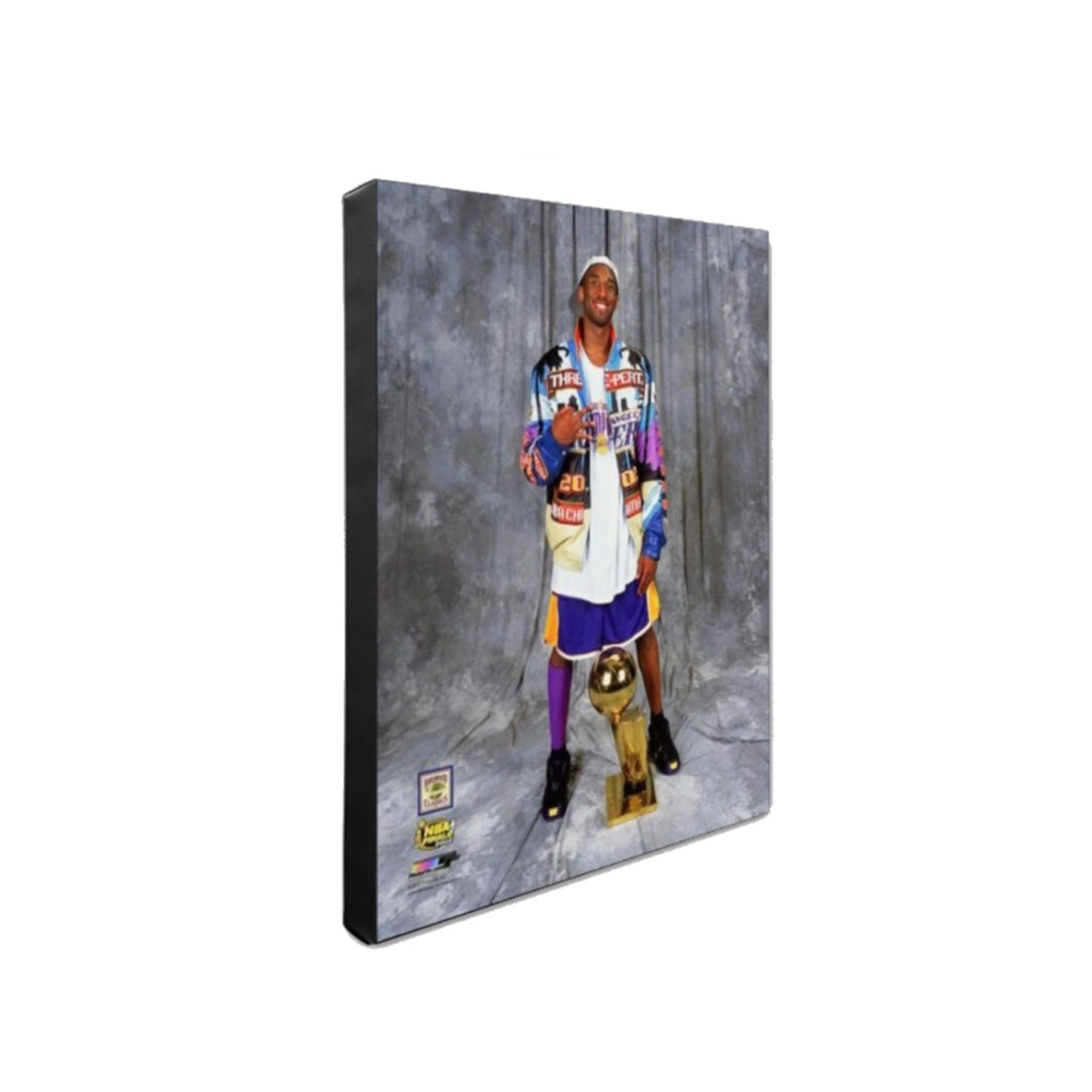 Los Angeles Lakers Kobe Bryant Premium Canvas Wrap - 2002 NBA Finals Trophy