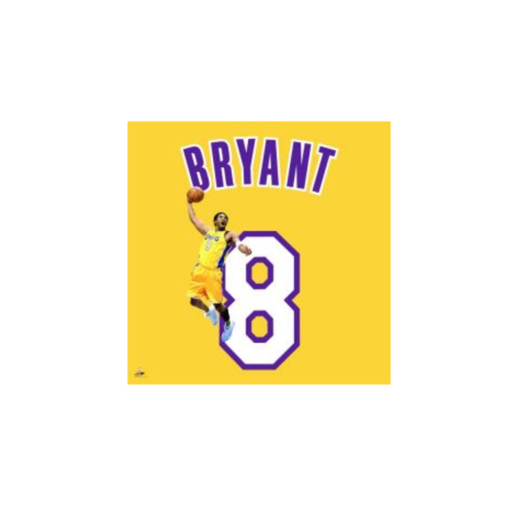 Los Angeles Lakers Kobe Bryant Premium Canvas Wrap - #8 Yellow Jersey