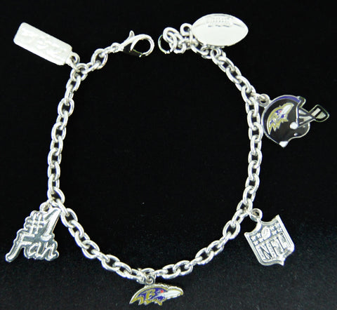 Baltimore Ravens Charm Bracelet