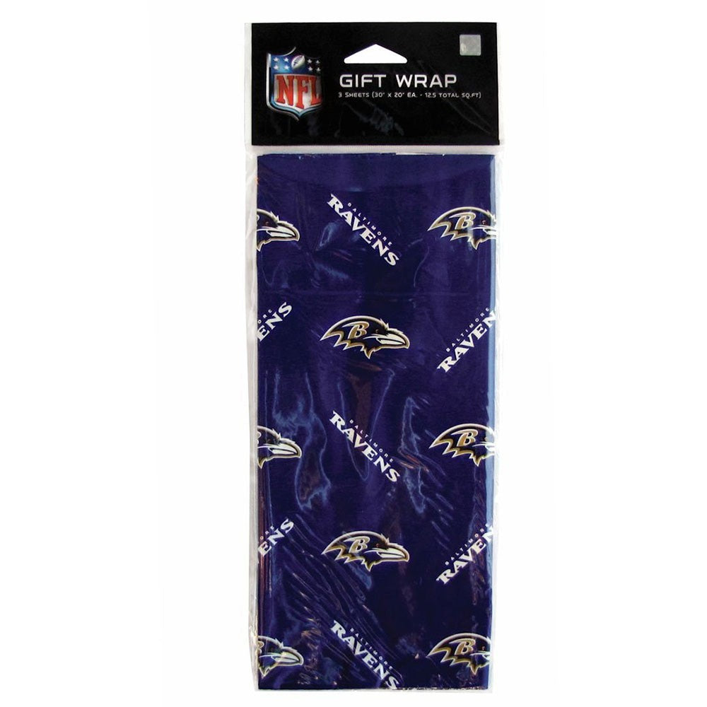 Baltimore Ravens Flat Gift Wrap