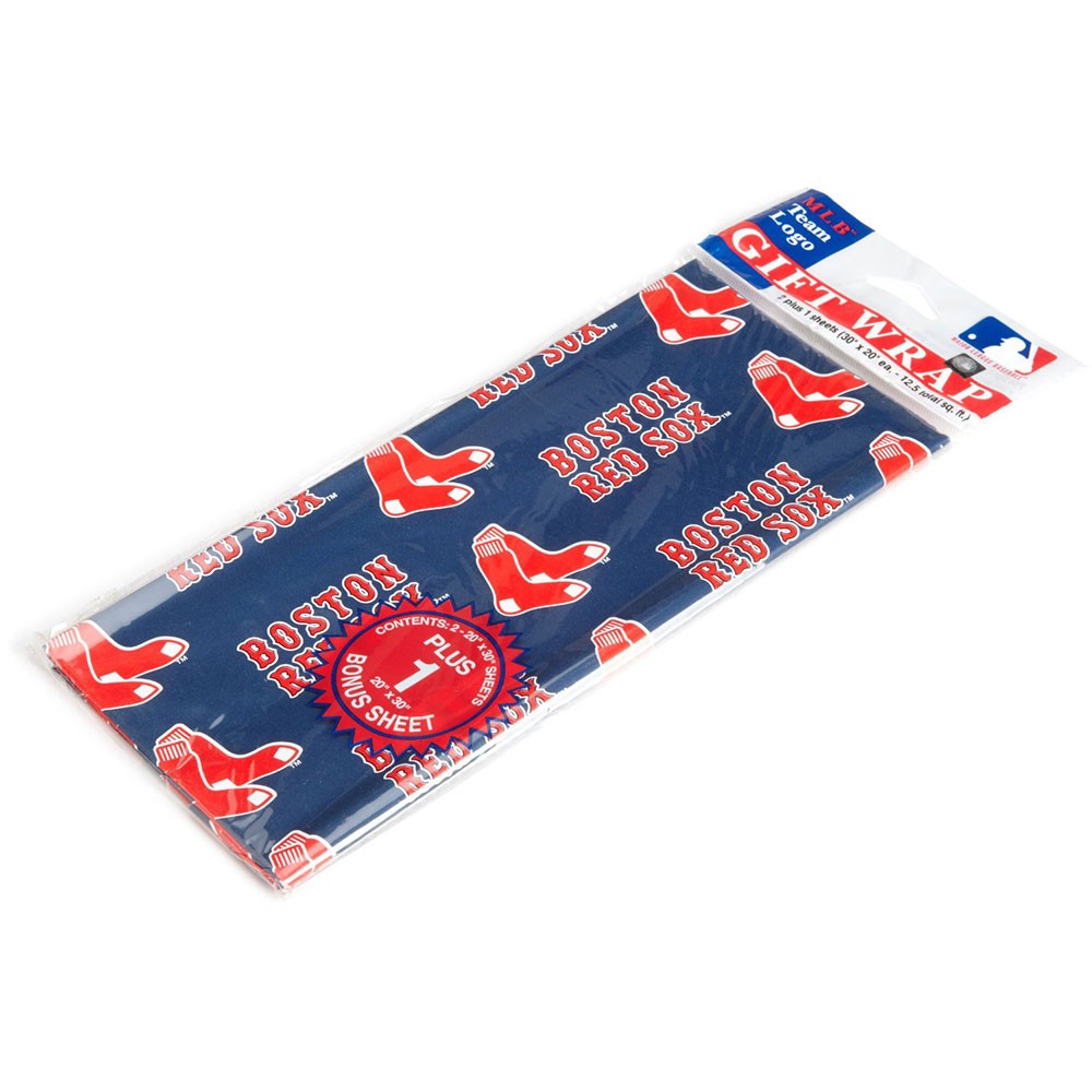 Boston Red Sox Flat Gift Wrap