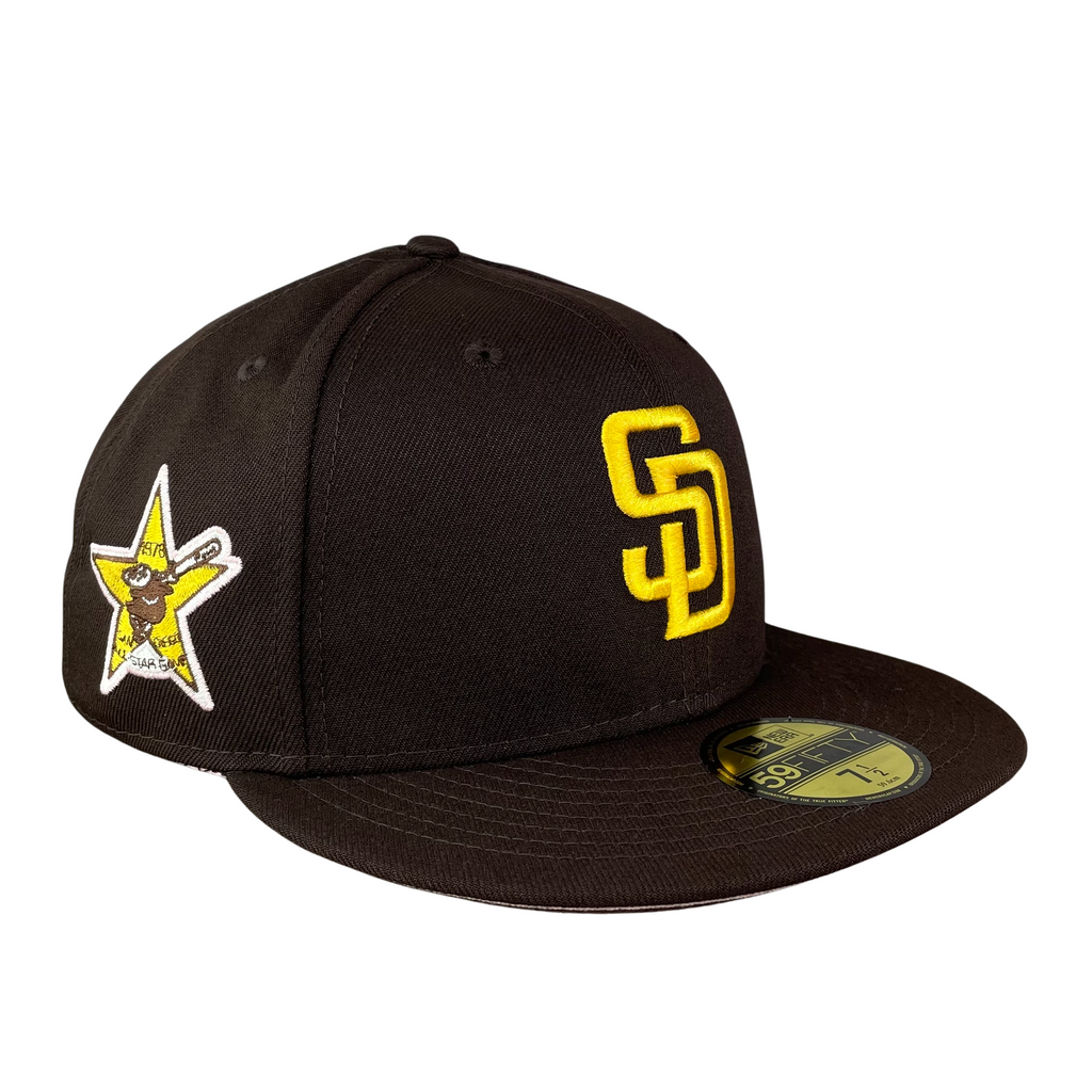 San Diego Padres Brown with Pink UV and Sweatband 1978 All Star Game  Sidepatch 5950 Fitted Hat – Fan Treasures