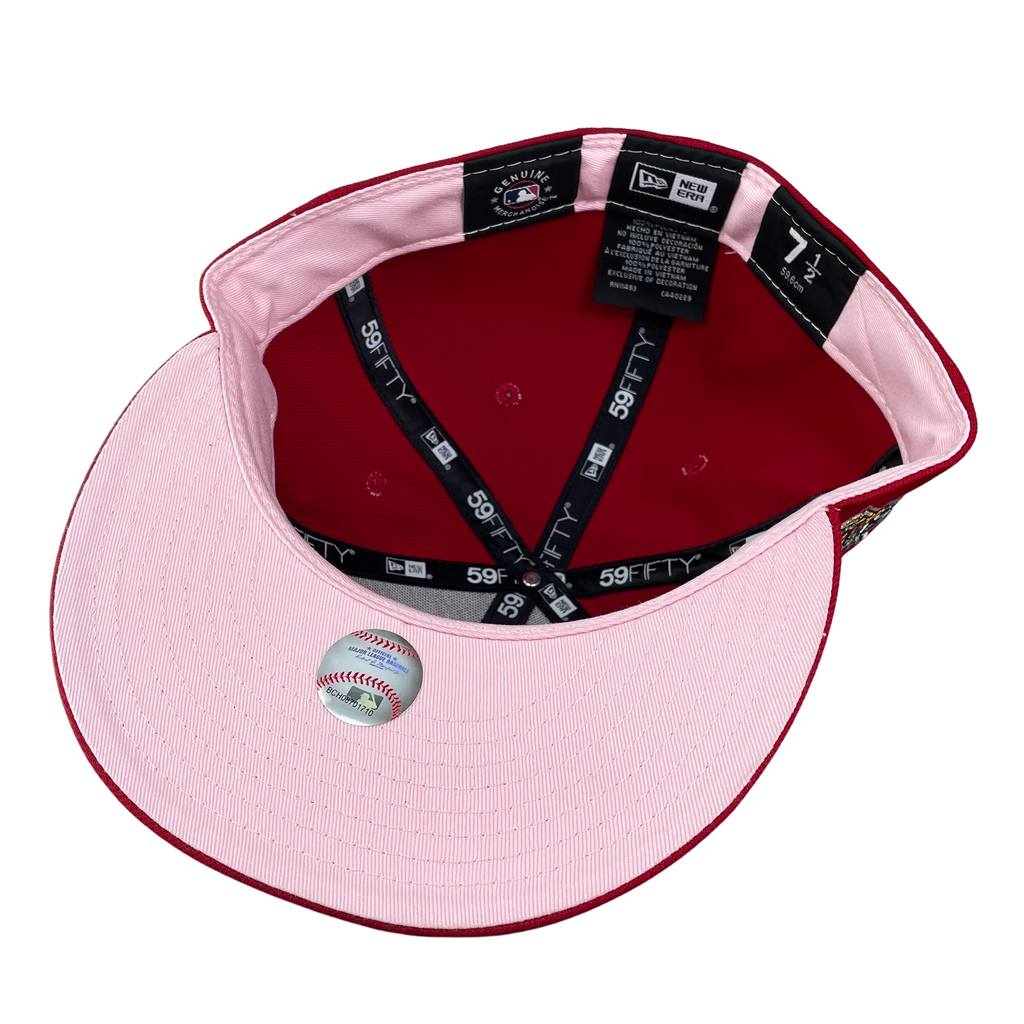 New Era 59Fifty Pittsburgh Pirates Brown Fitted Hat-Pink UV-Size 7 1/4-With  Pin