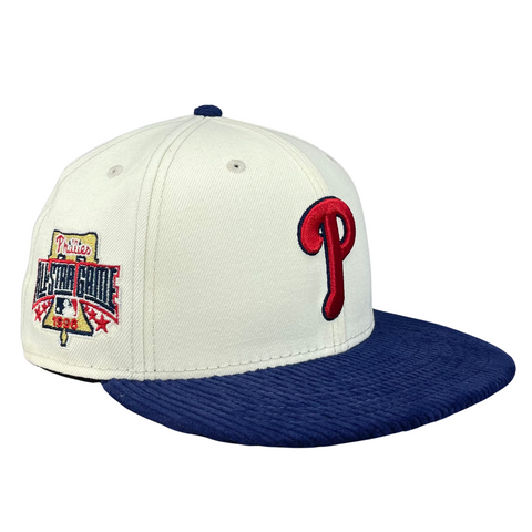 Philadelphia Phillies Chrome/Navy with Green UV 1996 ASG Sidepatch 5950 Fitted Hat