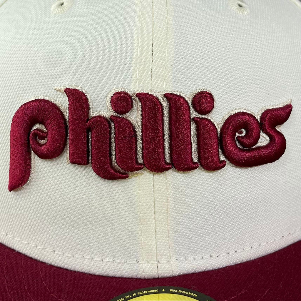 59FIFTY Philadelphia Phillies Retro Cream/Cardinal/Sky Blue National League Centennial Patch