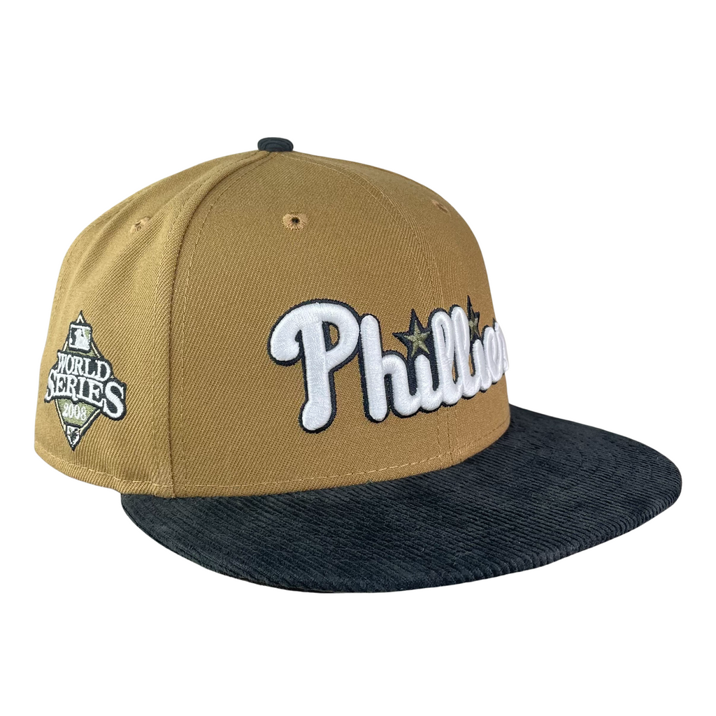 Philadelphia Phillies New Era Custom 59FIFTY Black UV Logos Patch Fitted Hat, 7 1/4 / Black