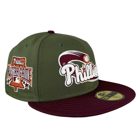 PREORDER - 59FIFTY Philadelphia Phillies Olive/Maroon/Stone "Wild Berry" 1996 All Star Game Patch