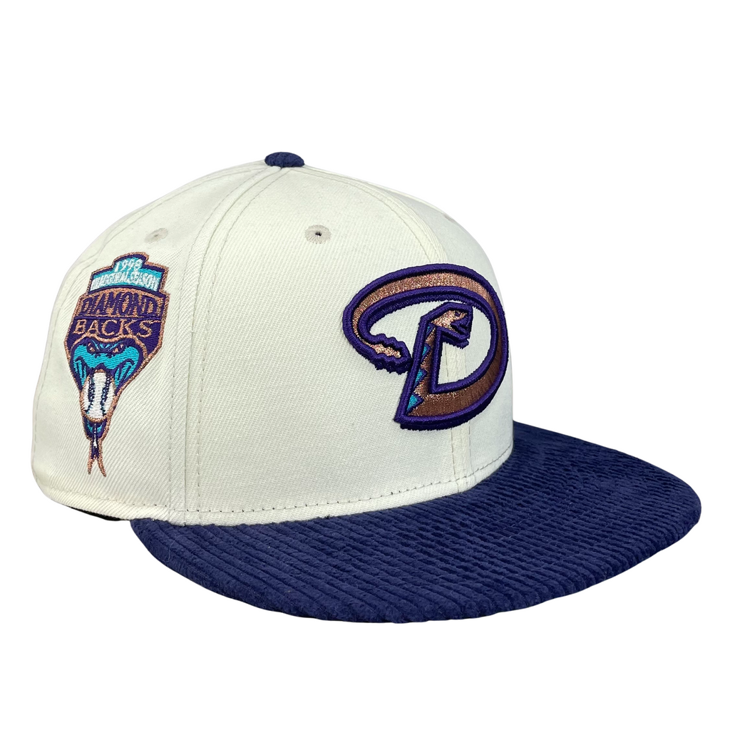Arizona Diamondbacks New Era 2001 World Series Patch Up 59FIFTY Fitted Hat - Purple 7 1/8