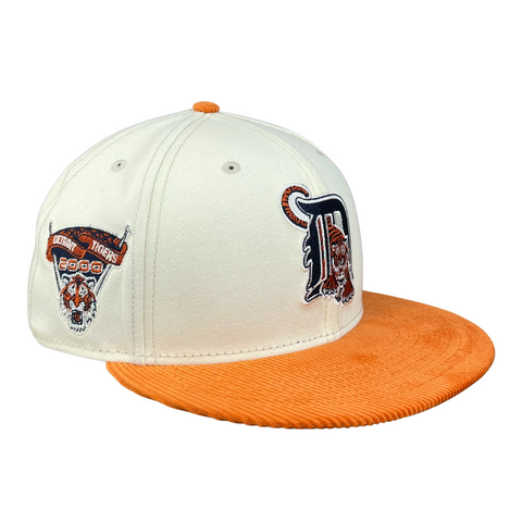 Tan Detroit Tigers Navy Visor Orange Bottom 1968 World Series Side Patch  Oatmeal Collection New Era 59Fifty Fitted
