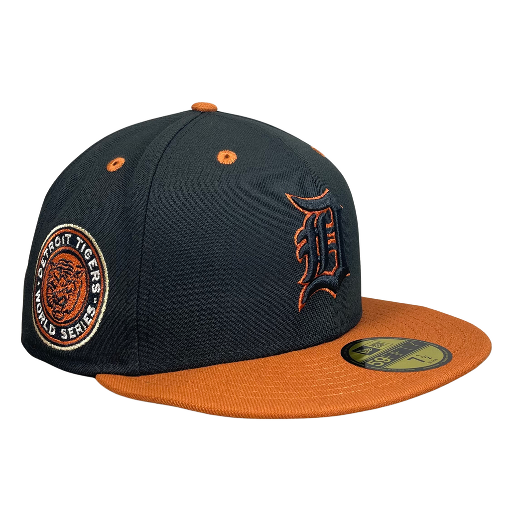Rust Orange Detroit Tigers Yellow Visor Red Bottom 1968 World Series Champions Side Patch New Era 59FIFTY Fitted 71/8