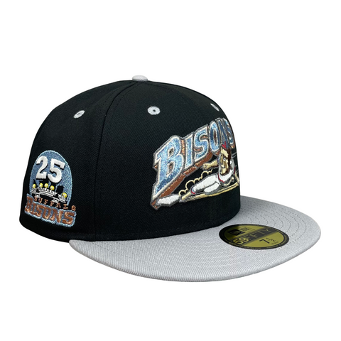59FIFTY Buffalo Bisons Black/Gray/Green 25th Anniversary Patch
