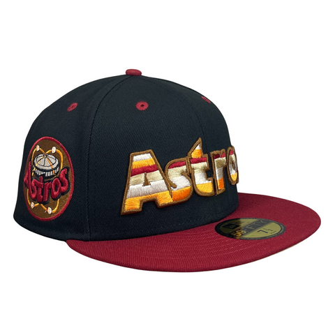 59FIFTY Houston Astros Black/Red/Khaki Dome Crest Patch