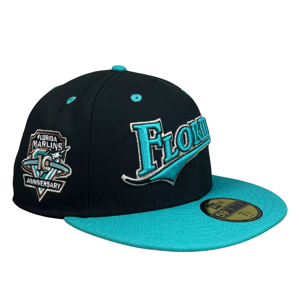 Florida Marlins WORLD SERIES SIDE PATCH Black Fitted Hat