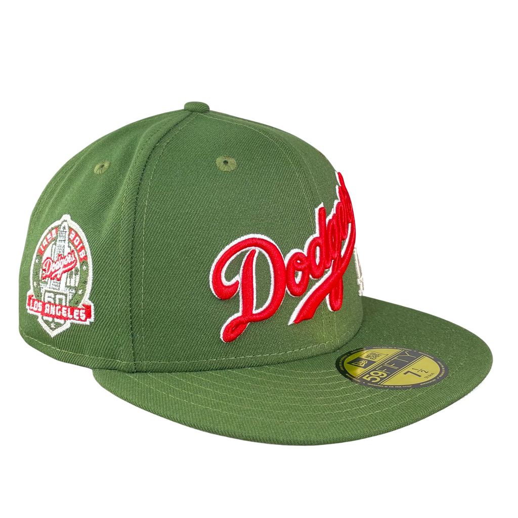 59FIFTY Los Angeles Dodgers Olive/Gray 60th Anniversary Patch