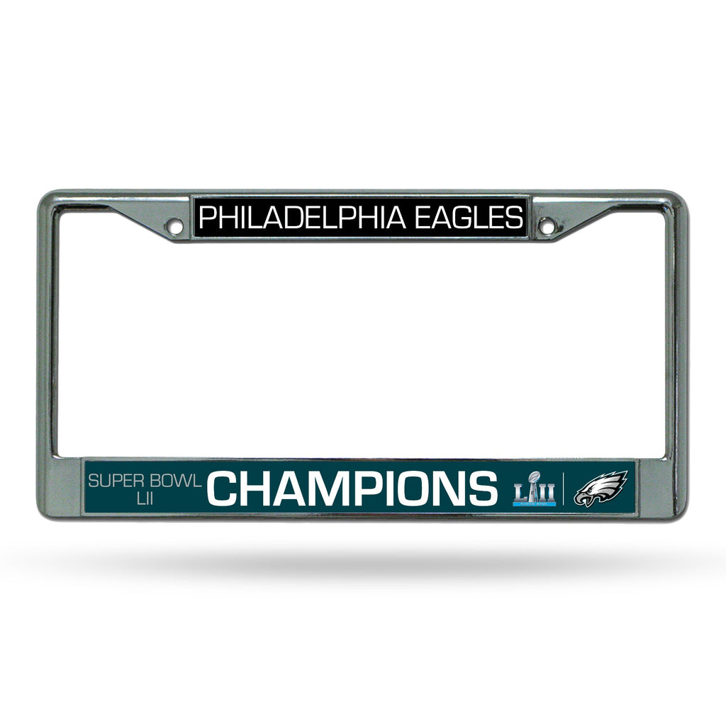 Philadelphia Eagles Super Bowl LII Champions Chrome License Plate Frame