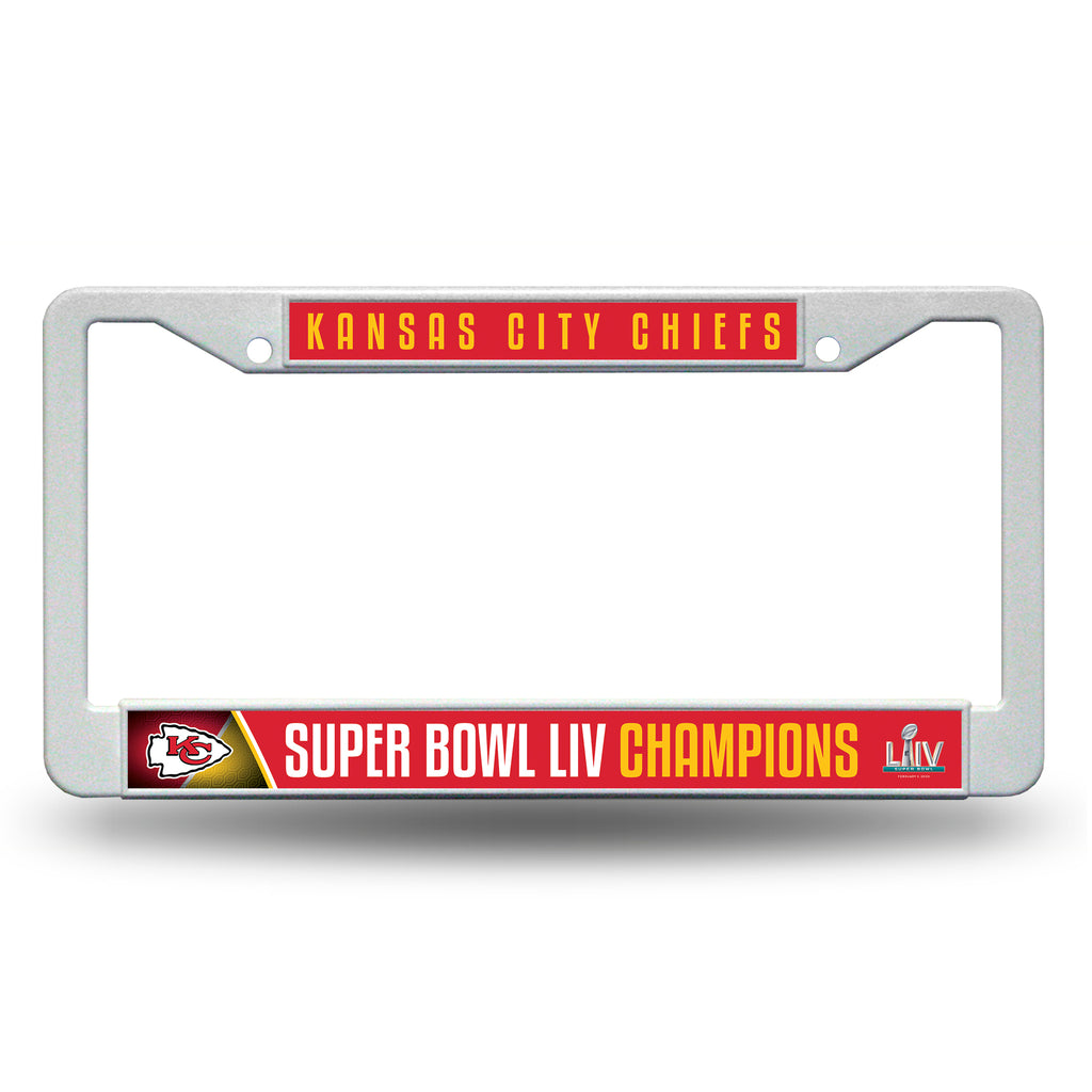 Kansas City Chiefs Super Bowl LIV Champion Plastic License Plate Frame