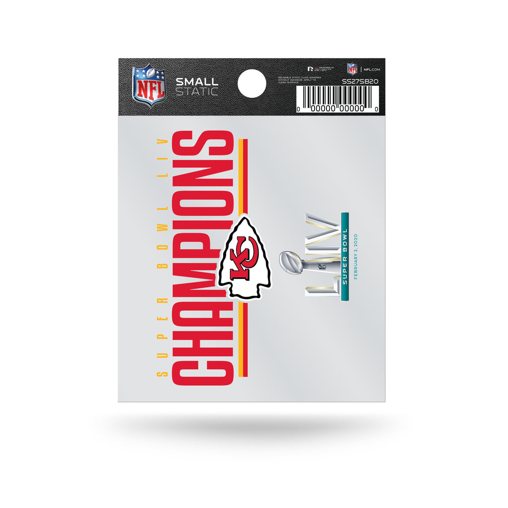 Kansas City Chiefs Super Bowl LIV Champion Small Static Cling