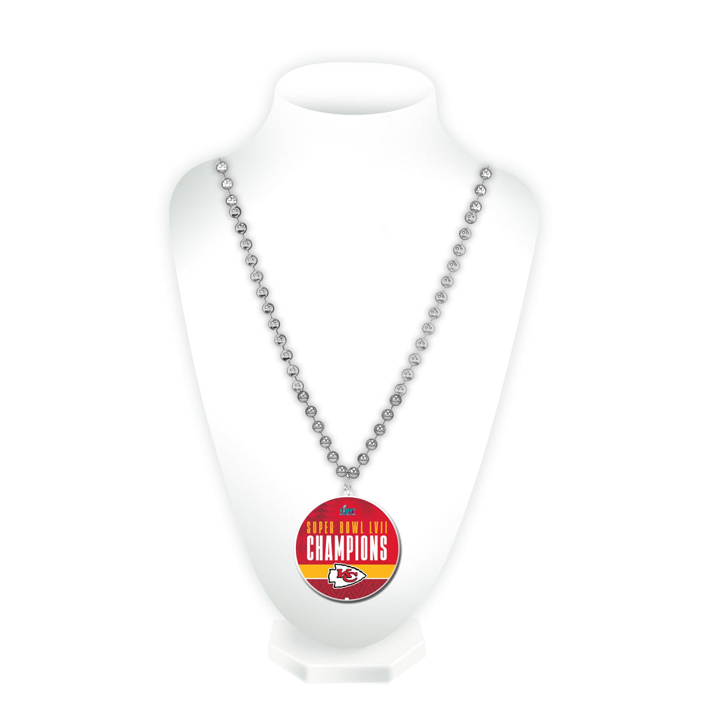 Kansas City Chiefs Super Bowl LVII Champions Beads with Medallion