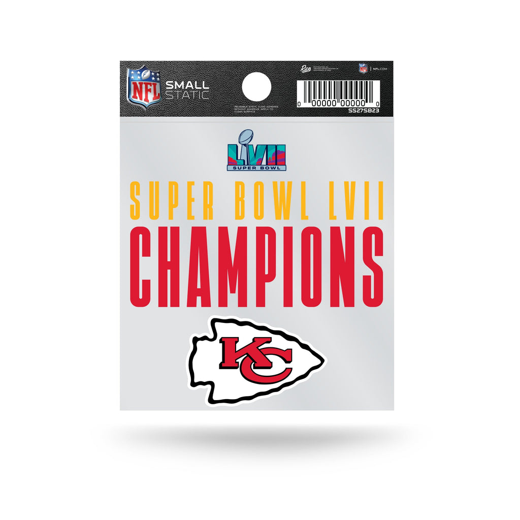 Kansas City Chiefs Super Bowl LVII Champions Small Static Cling